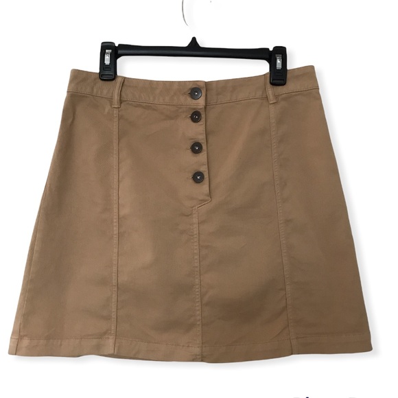 Banana Republic Factory Tan Cotton Blend Mini Skirt Size 8 - Picture 2 of 9